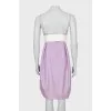 Silk dress with leather belt
