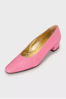 Pink textile shoes