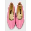 Pink textile shoes