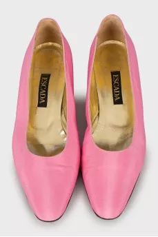 Pink textile shoes