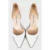 Leather pointed toe stiletto heels