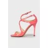 Pink stiletto sandals