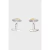 Men's Two-Tone Cufflinks with Twist Clasp