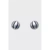 Men's Cufflinks with Blue Enamel