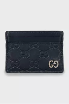 Embossed leather cardholder