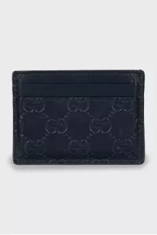 Embossed leather cardholder