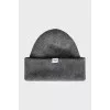 Gray wool hat with tag