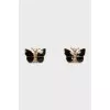 Gold earrings with diamond