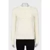 White straight cut jumper