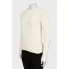 White straight cut jumper