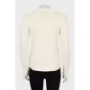 White straight cut jumper