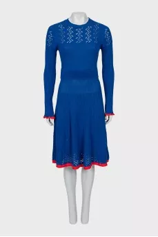 Fitted dress in blue