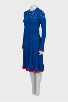 Fitted dress in blue
