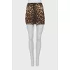 Animal print short skirt with tag