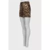 Animal print short skirt with tag