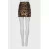 Animal print short skirt with tag