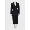 Black skirt and jacket suit