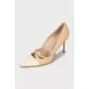Textile stiletto heels
