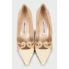 Textile stiletto heels