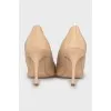 Textile stiletto heels