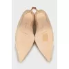 Textile stiletto heels