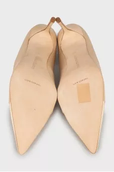 Textile stiletto heels