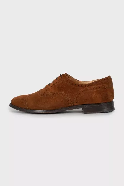 Men's brown suede brogues
