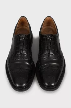 Men's brogues made of perforated leather