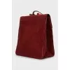 Men's red suede bag