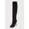 Brown suede boots