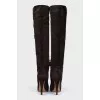 Brown suede boots