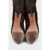 Brown suede boots