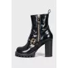 Star Trail Leather Ankle Boots
