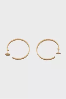Gold stud earrings