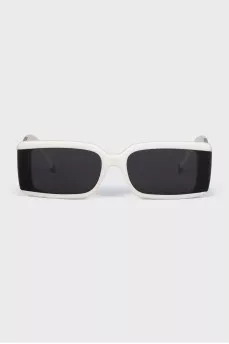 White rectangular sunglasses