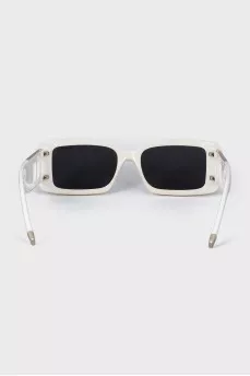 White rectangular sunglasses