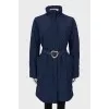 Blue fitted jacket with tag