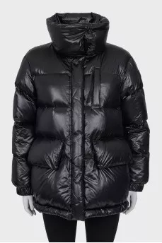 Down jacket with patch pockets