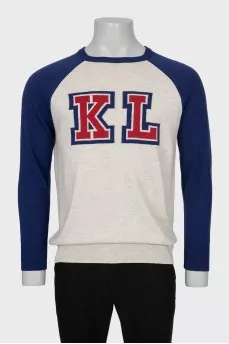 Men's jumper with signature print