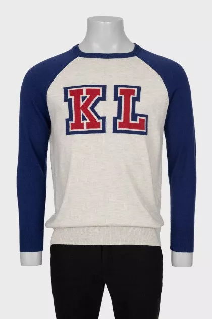 Men's jumper with signature print