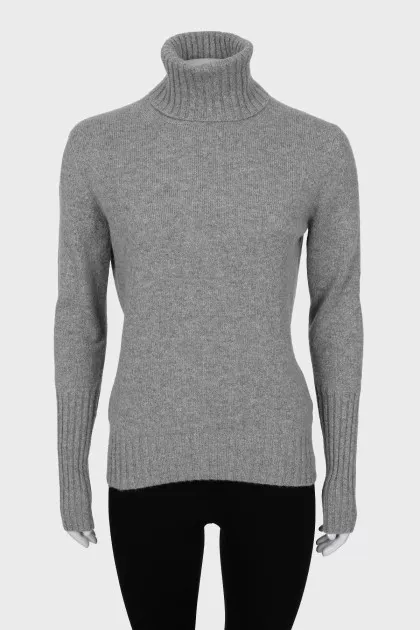 Gray cashmere sweater