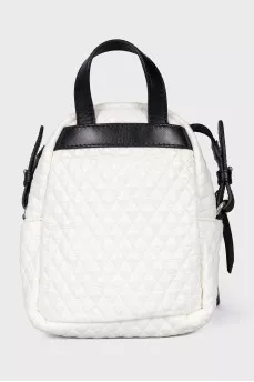 Backpack with patch pocket with tag