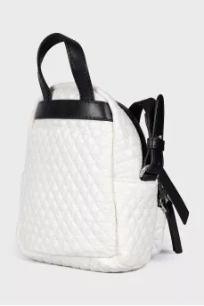 Backpack with patch pocket with tag