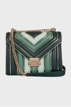 Whitney green leather bag
