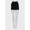 Black shorts skirt with pockets