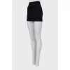 Black shorts skirt with pockets