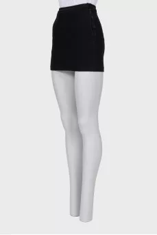 Black shorts skirt with pockets