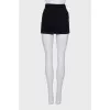 Black shorts skirt with pockets