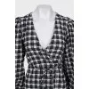 Checkered wrap dress