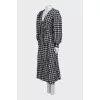 Checkered wrap dress